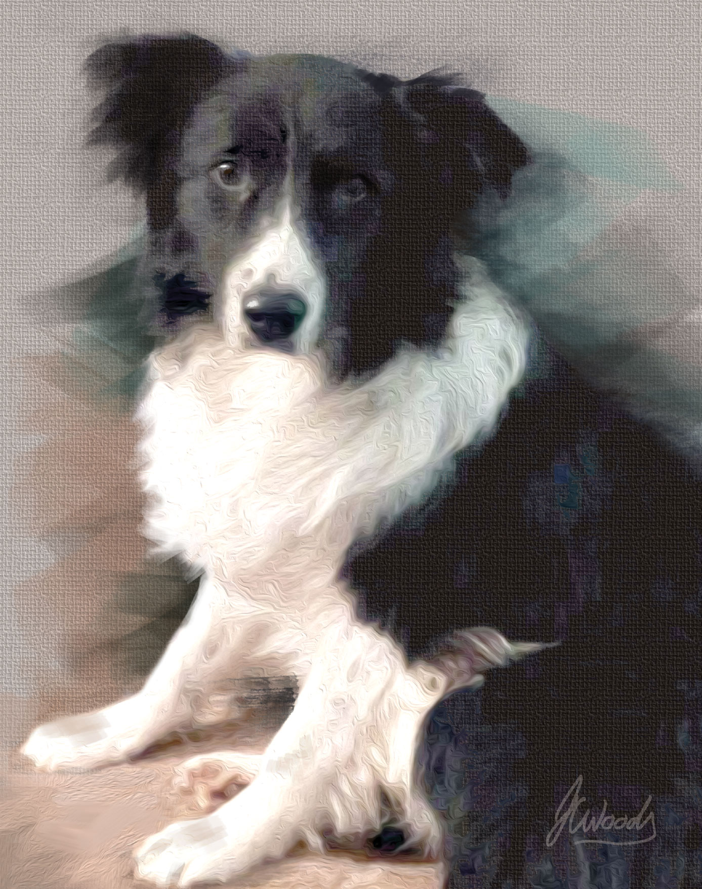 dog painting